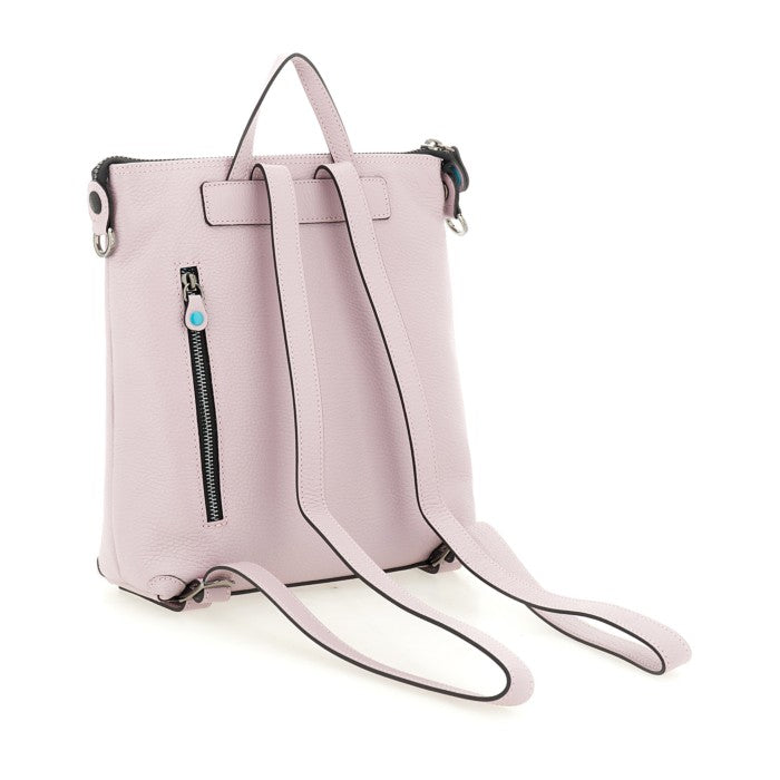 Gabs Lilac Leather Backpack With Zip Closure