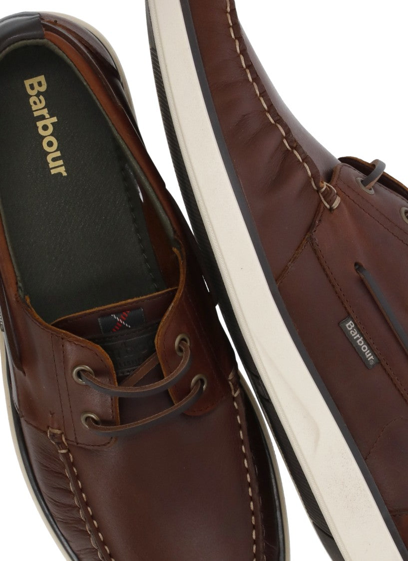 Barbour Brown Rothley Boat Shoes