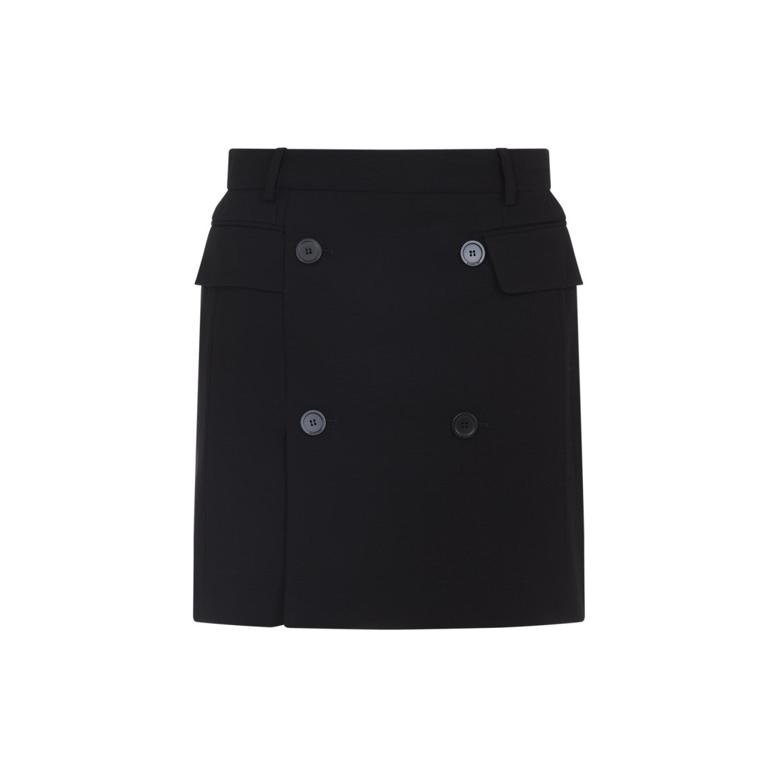 Balenciaga Tailored Black Skirt With Double-Breasted Buttons