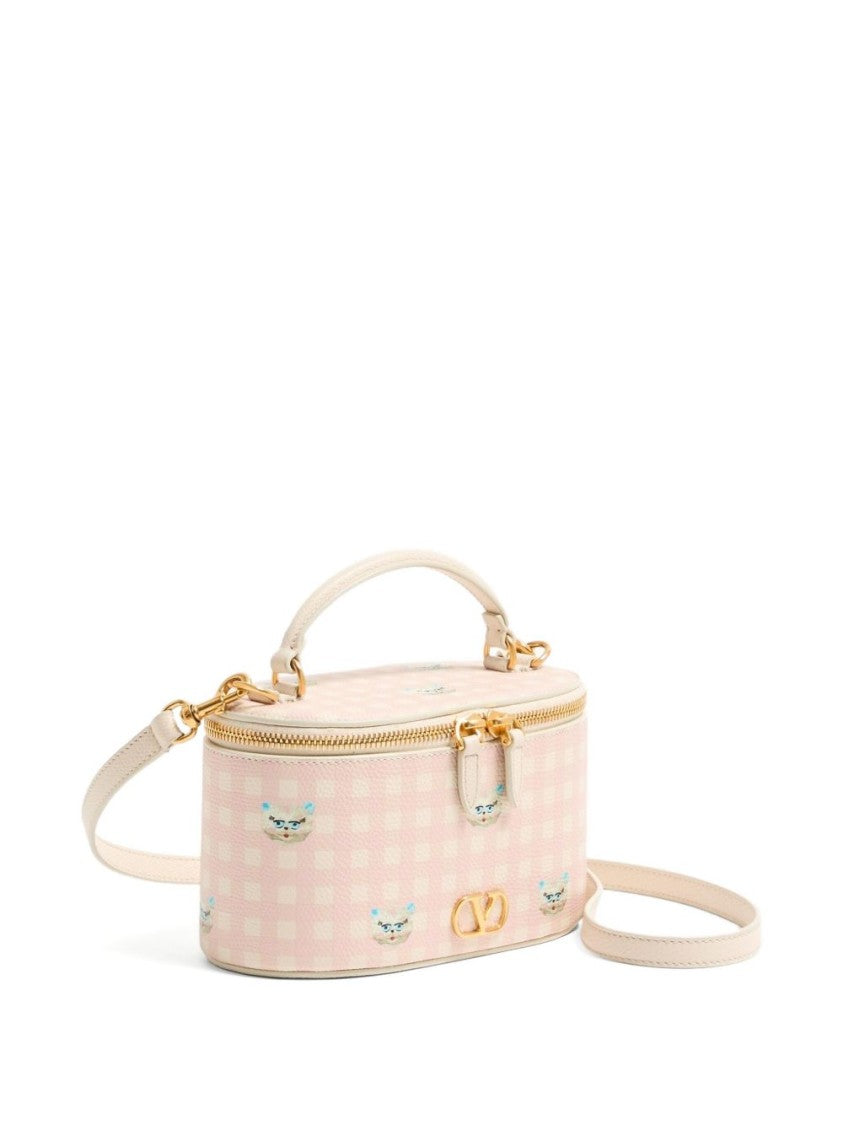 Valentino Garavani Oval-Shape Handbag With Gingham Pattern