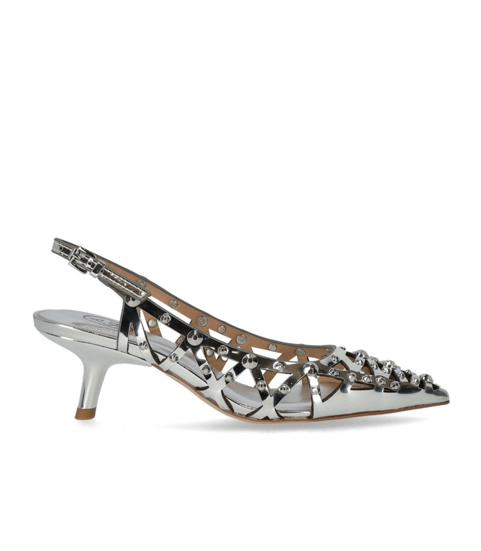 Ash Bizarre Silver Slingback Pump