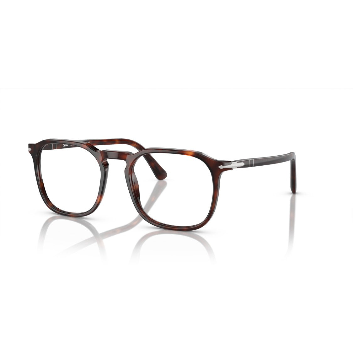 Persol 0Po3337v Square Acetate Eyeglasses With Tortoiseshell Pattern