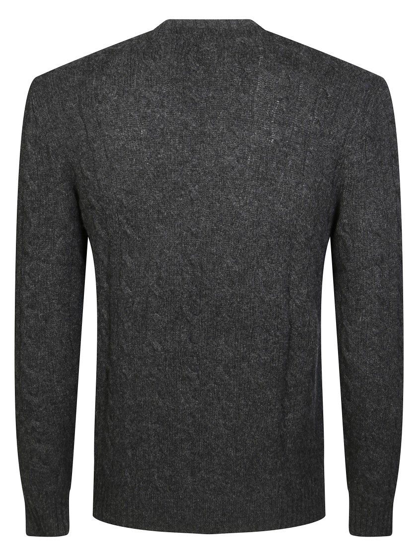 Polo Ralph Lauren Dark Grey Cable-Knit Sweater