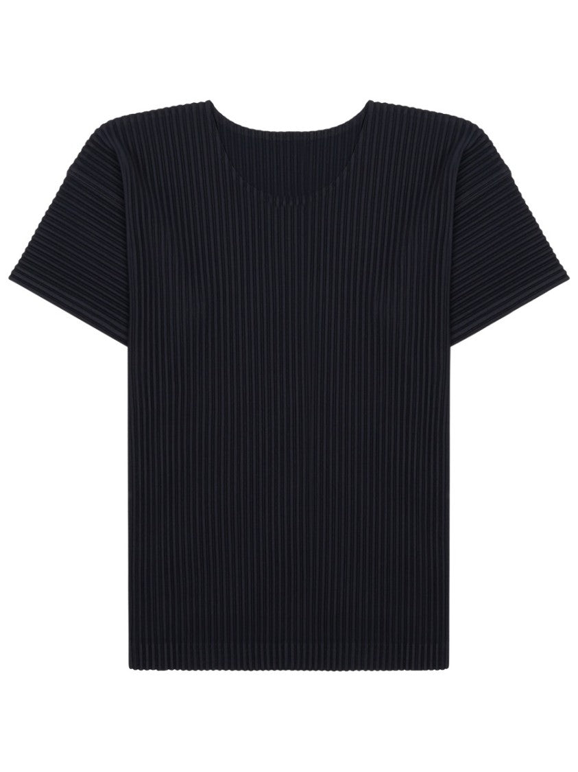 Homme Plissé Issey Miyake Pleated Short-Sleeve T-Shirt With Architectural Texture