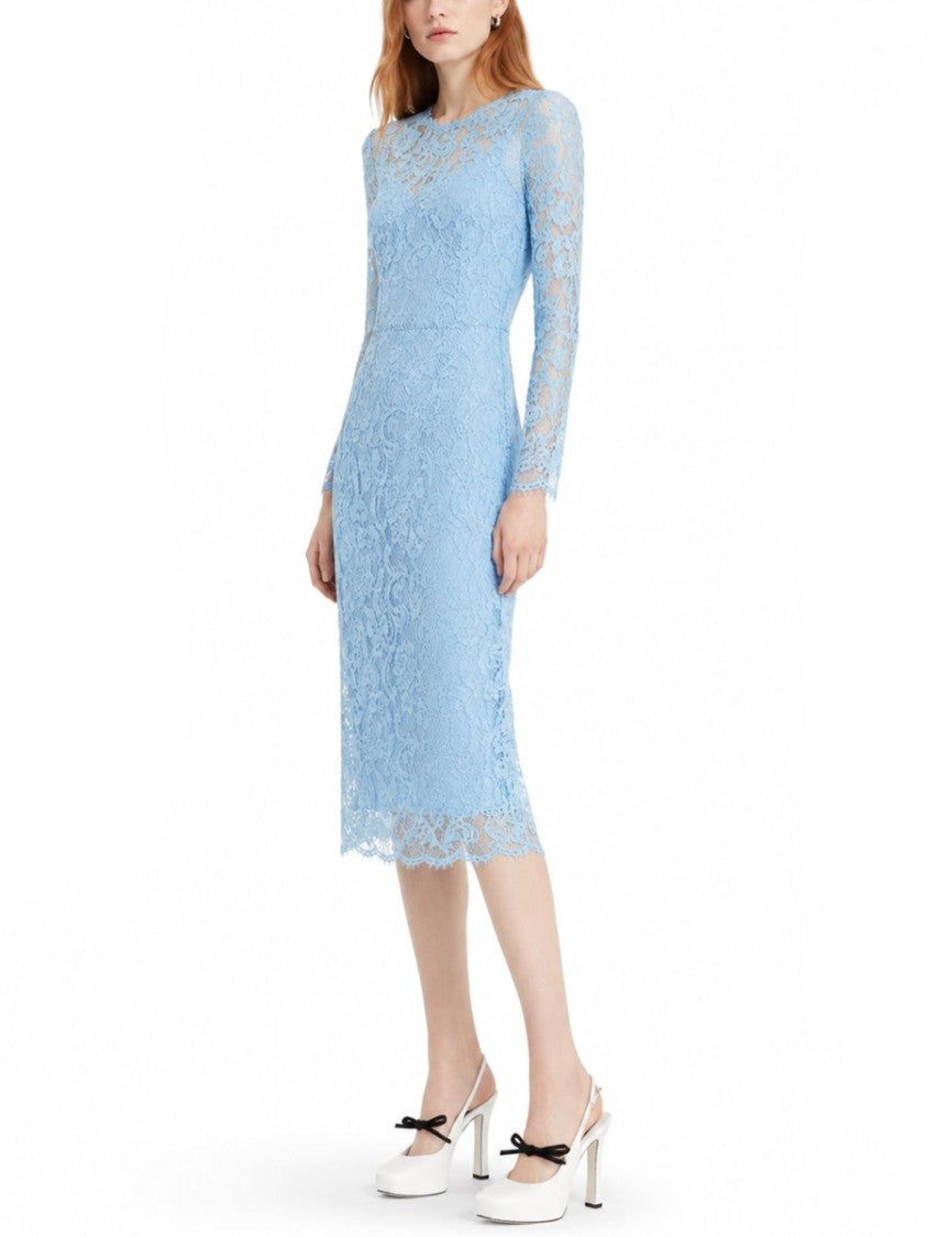 Dolce & Gabbana Cordonetto Lace Cotton-Blend Midi Dress