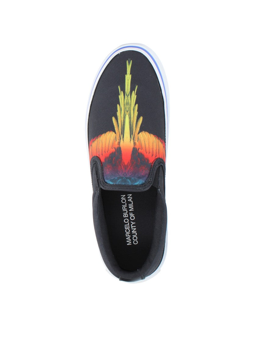 Marcelo Burlon Icon Wings Logo Slip-On Sneakers