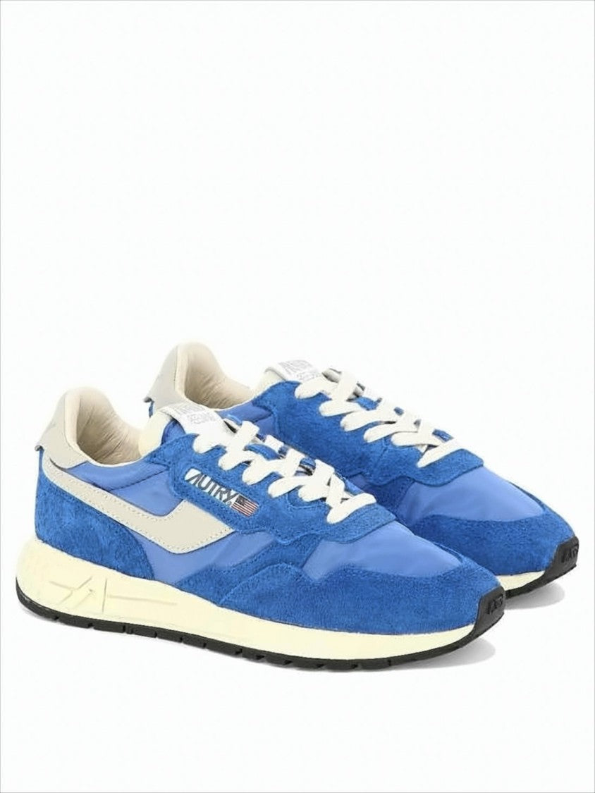 Autry Retro-Inspired Blue Sneakers With Suede And Nylon Upper