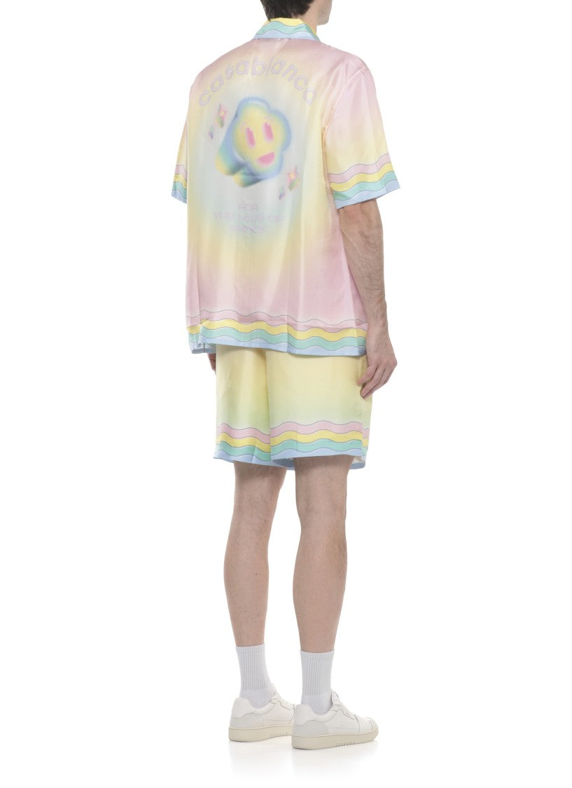 Casablanca Multicolor Dance Silk Casual Shirt