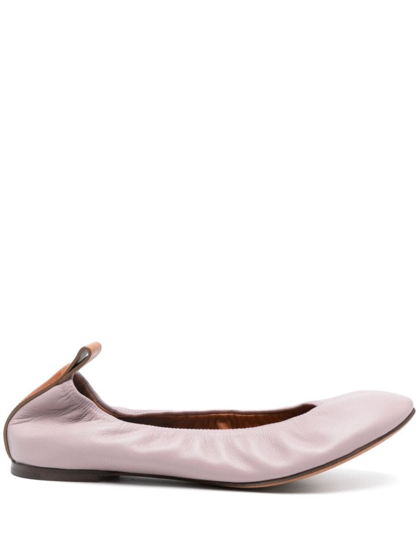 Lanvin Smooth Grain Calf Leather Slip-On Flats