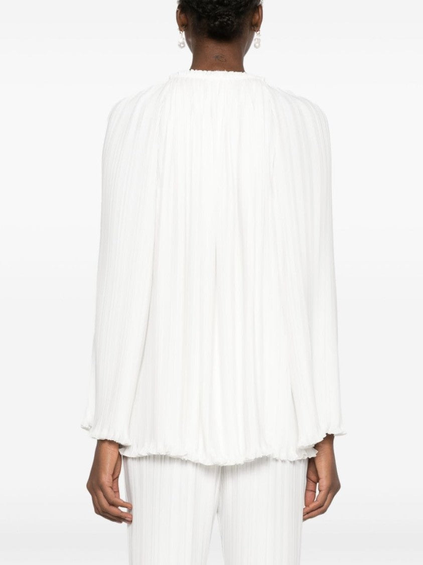 Lanvin Off-White Plissé Top