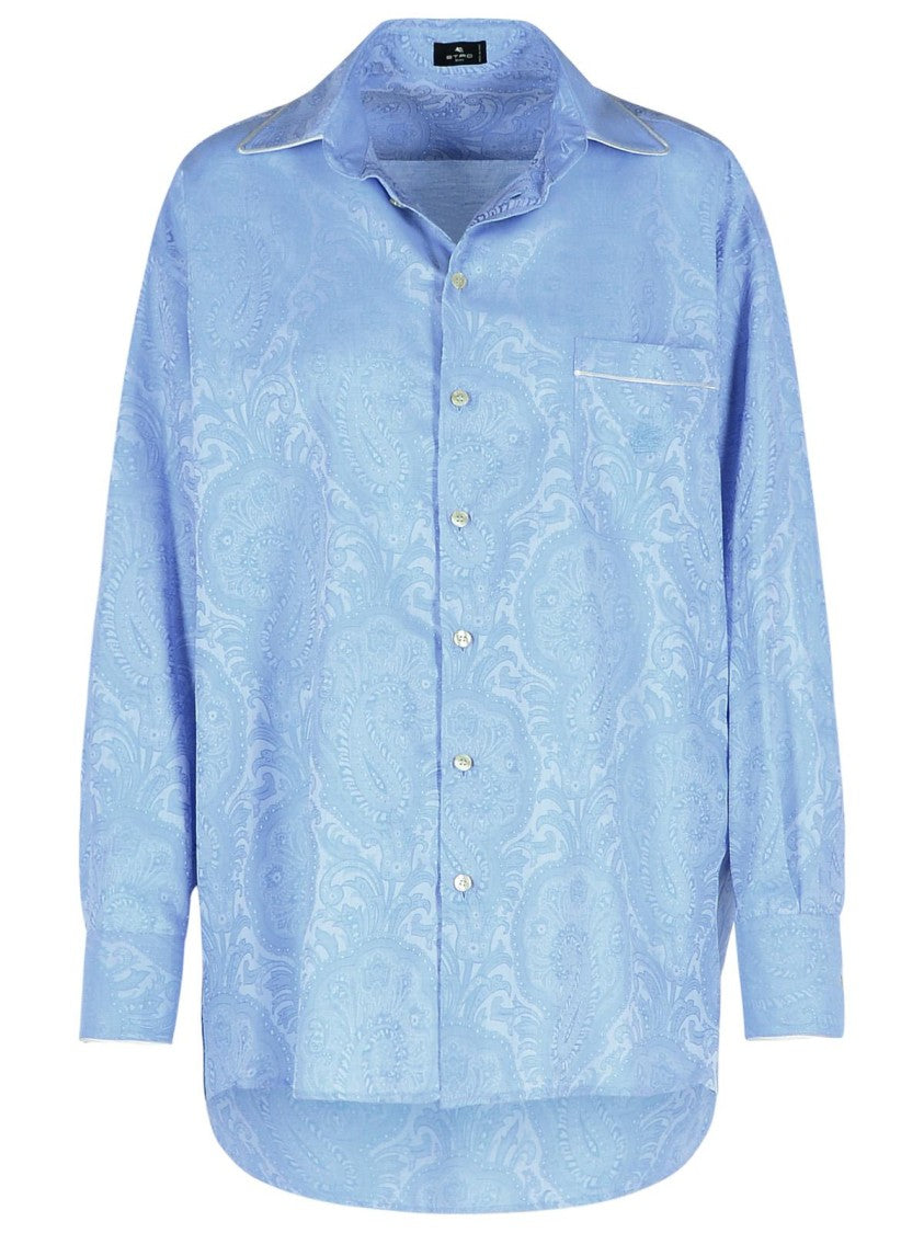 Etro Light Blue Cotton Shirt