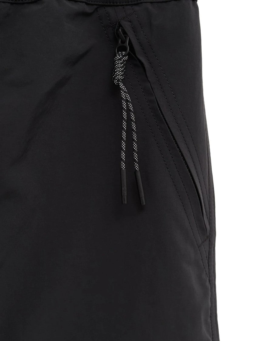 Moncler Grenoble Black Zippered Pocket Polyester Shorts