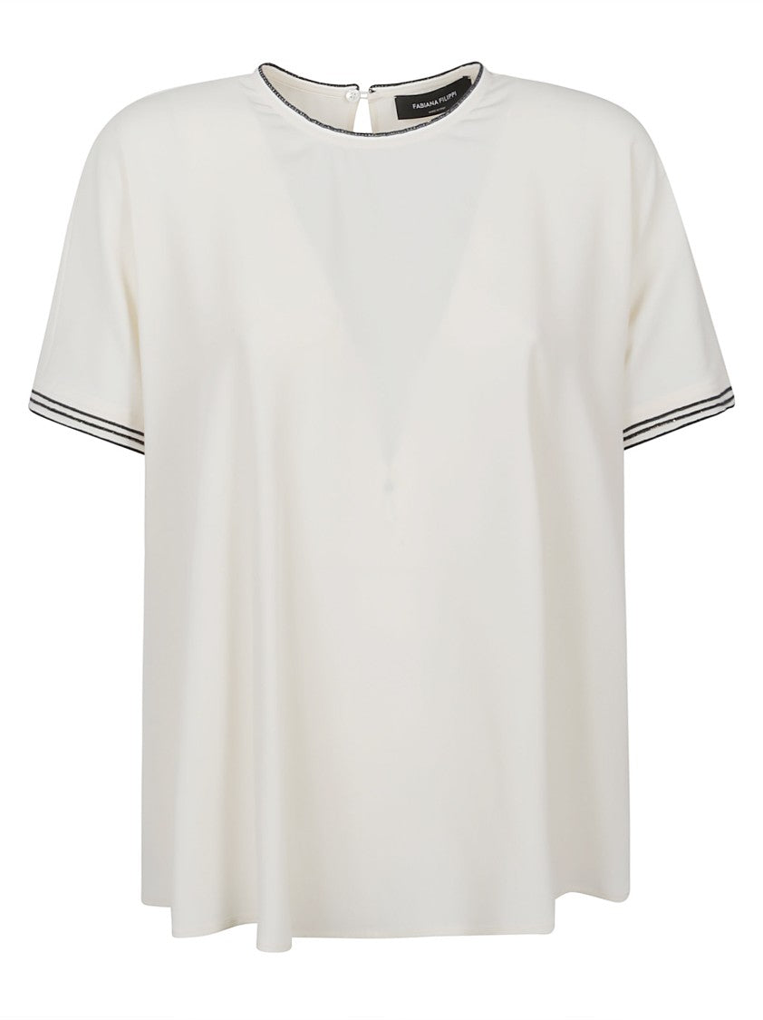 Fabiana Filippi Diamond Crêpe De Chine Top