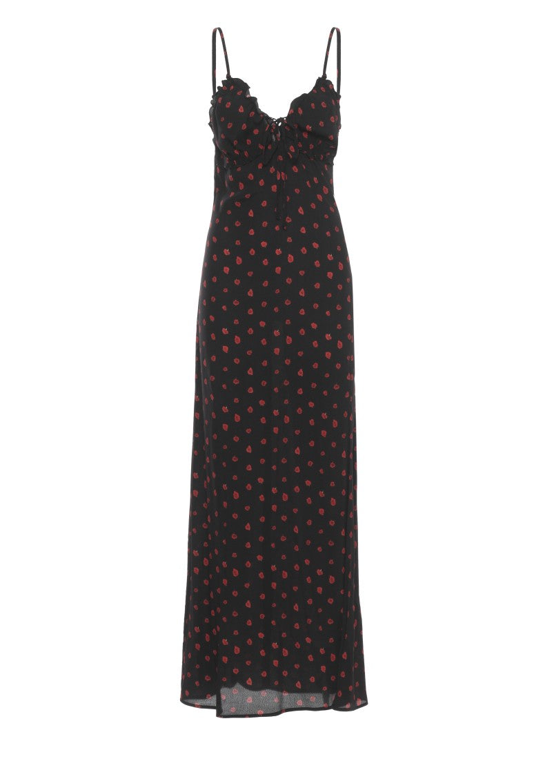 Mar De Margaritas Maxi Viscose Dress With All-Over Floral Pattern