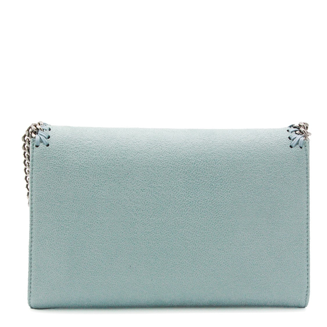 Stella Mccartney Light Blue Faux Leather Falabella Shoulder Bag With Chain Strap