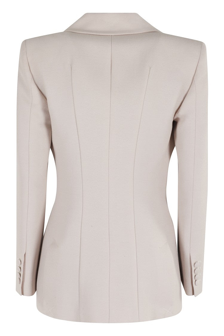 Stella Maxwell X Marella Ivory Double-Breasted Jacket With Peaked Lapel