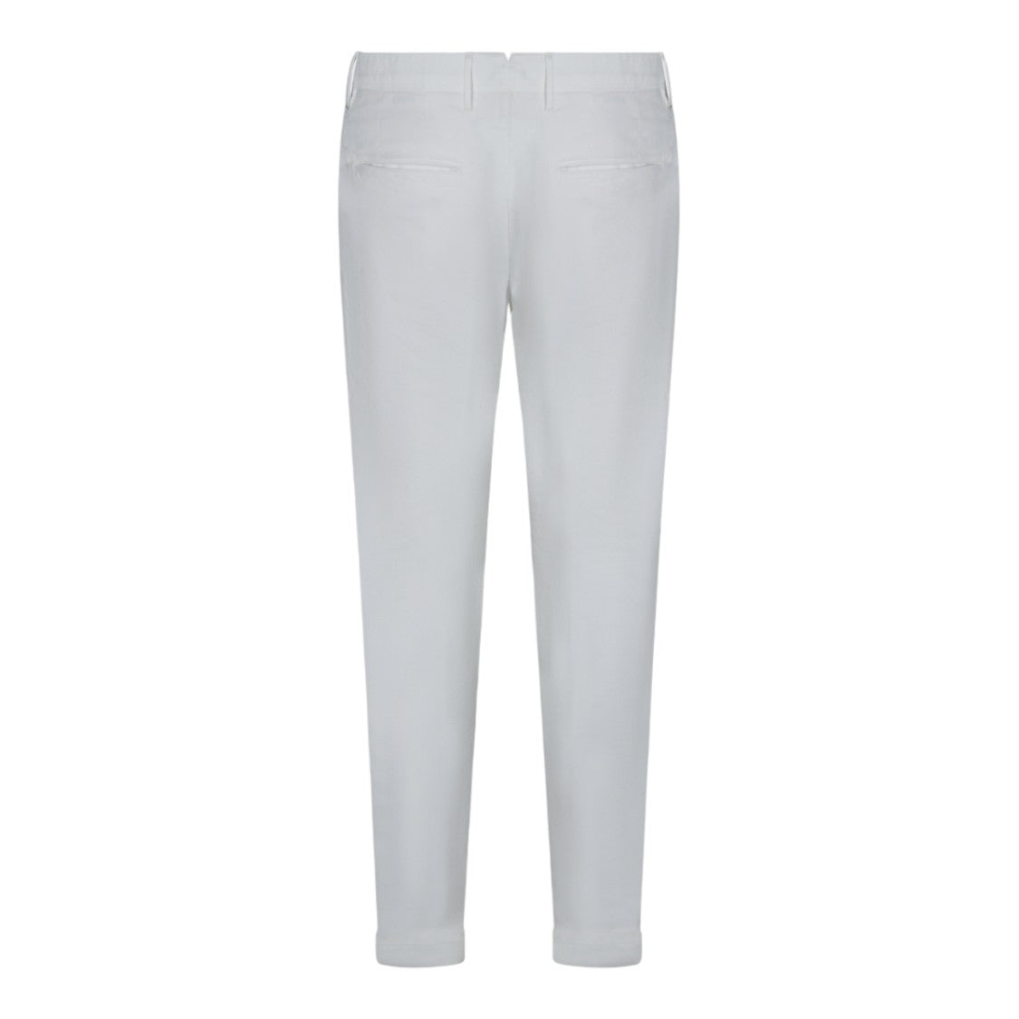 Incotex Tailored White Trousers With Classic Waistband And Refined Finish