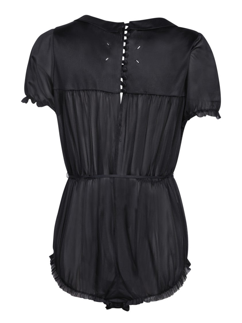 Maison Margiela Black Organza Bodysuit