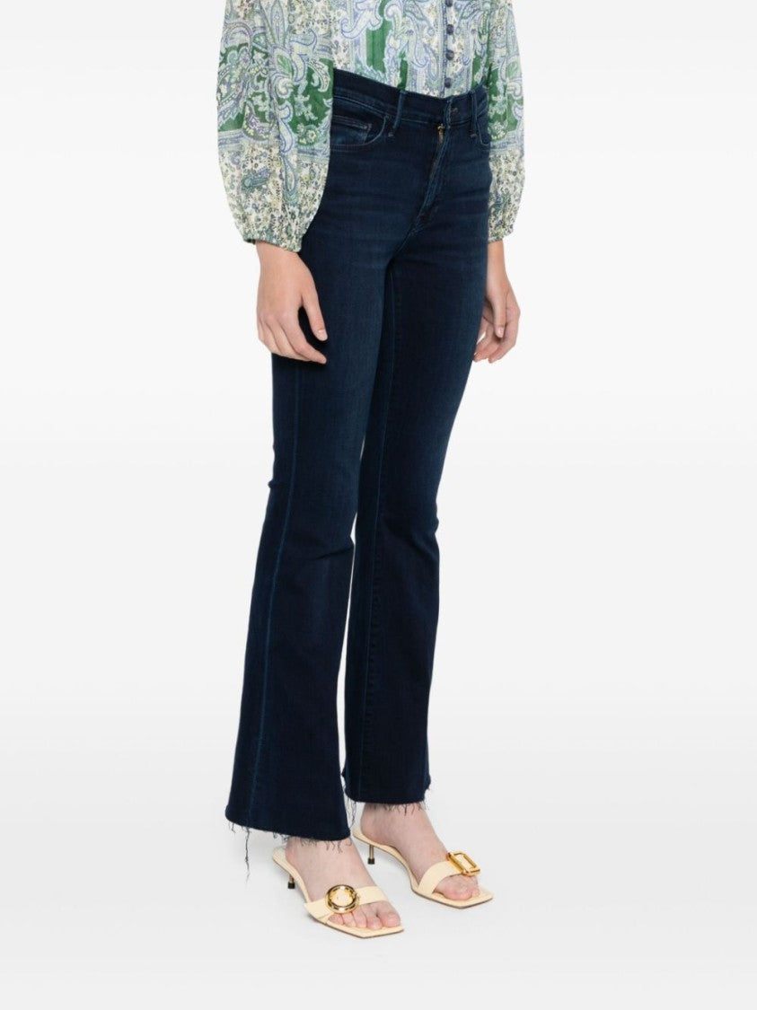 Mother High-Waisted Blue Jeans With Fitted Silhouette