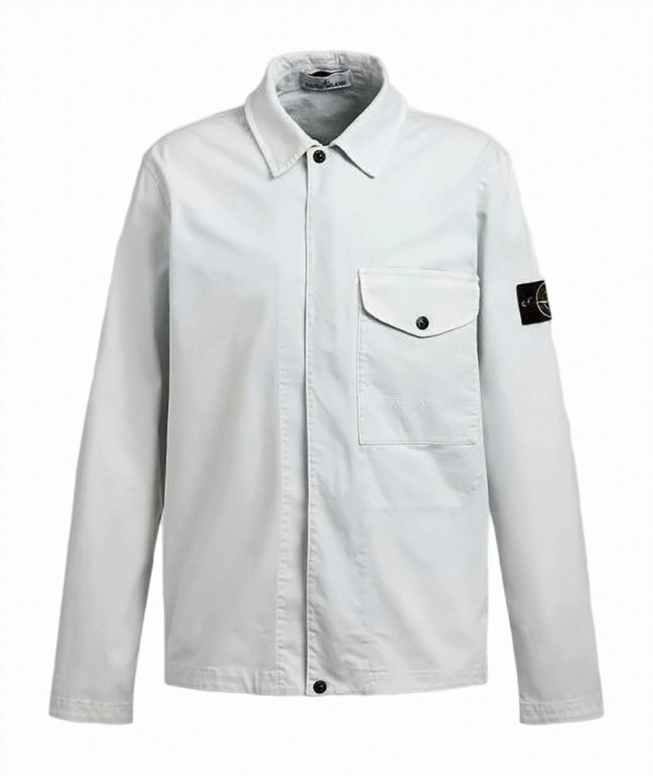 Stone Island Clean Button-Up Jacket With Classic Collar