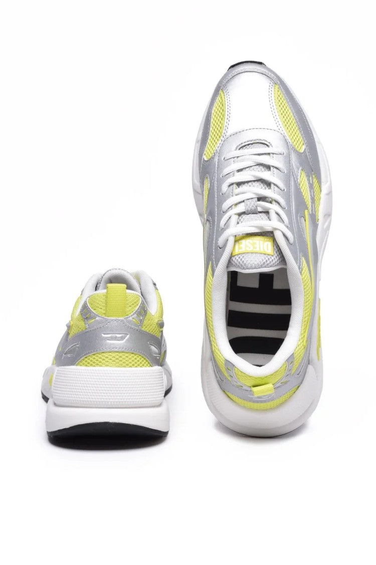 Diesel Grey/Yellow Other Fibers Rubber Men's Sneakers