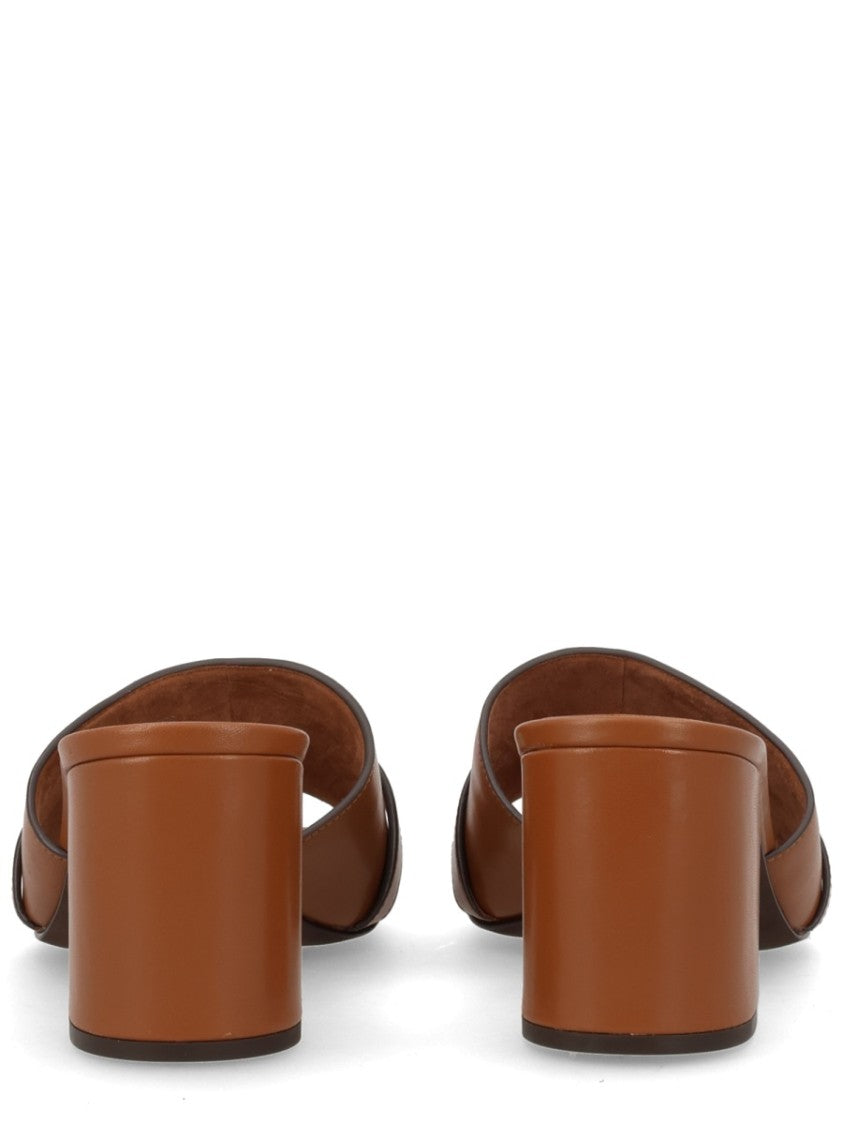 Tory Burch Leelee Bovine Leather Block Mules