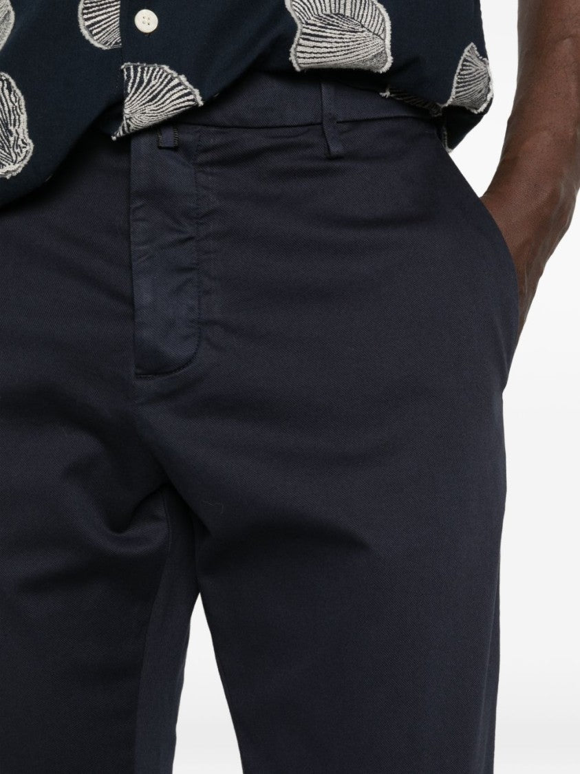 Jacob Cohen Classic Straight-Leg Pants With Blue Button Accents