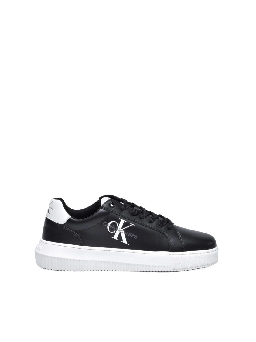 Calvin Klein Jeans Black/White Chunky Cupsole Leather Sneakers