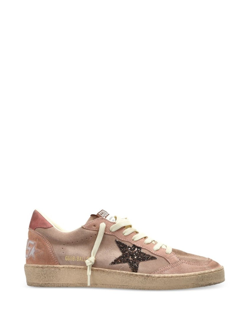 Golden Goose Vintage-Inspired Low-Top Sneakers With Glittering Star Detail