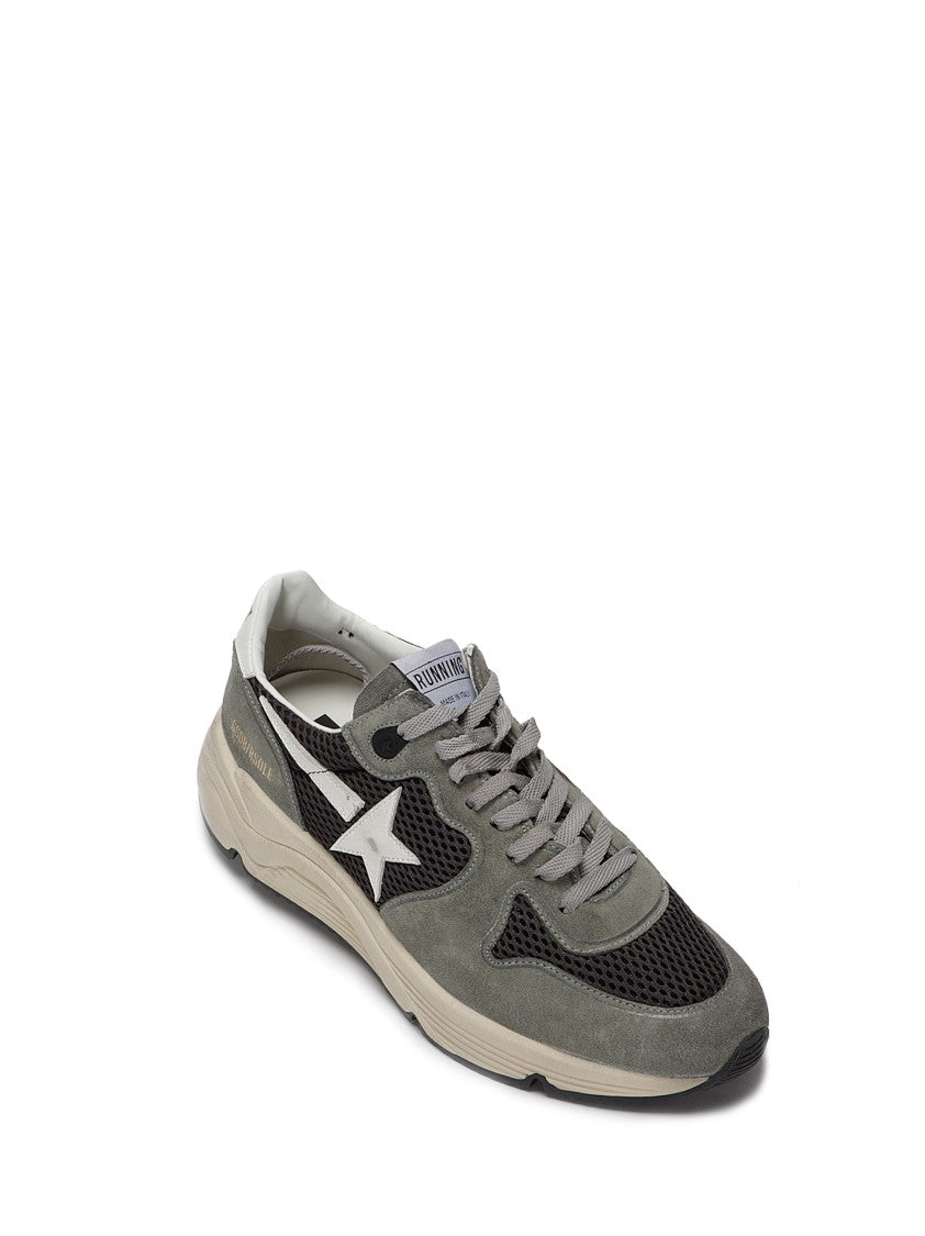 Golden Goose Running Net Upper Suede Toe And Spur Leather Star