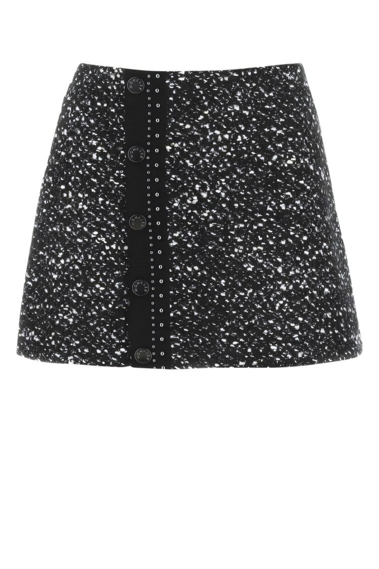 Moncler Textured Black Mini Skirt