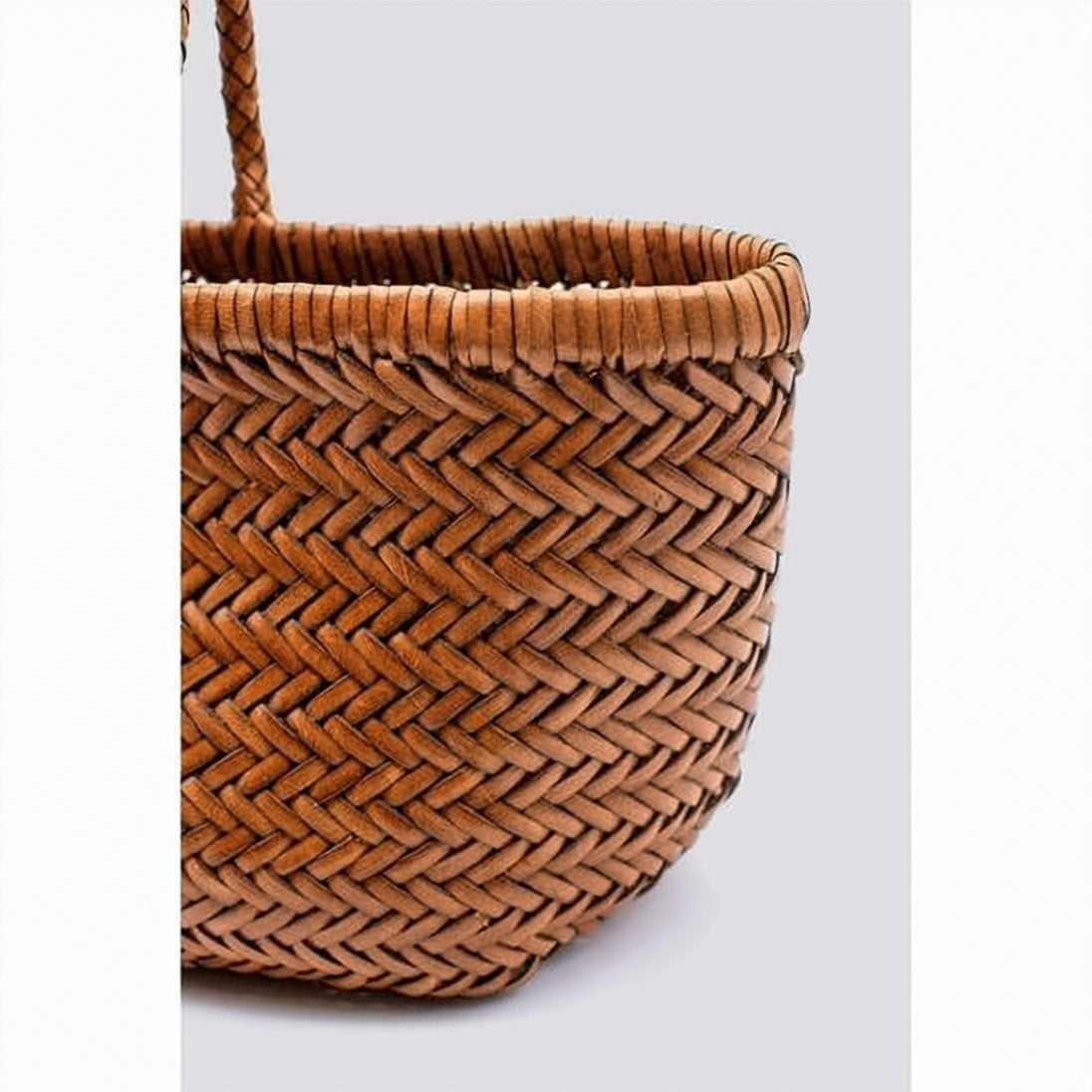 Dragon Diffusion Woven Calf Leather Tote Bag With Braided Handles