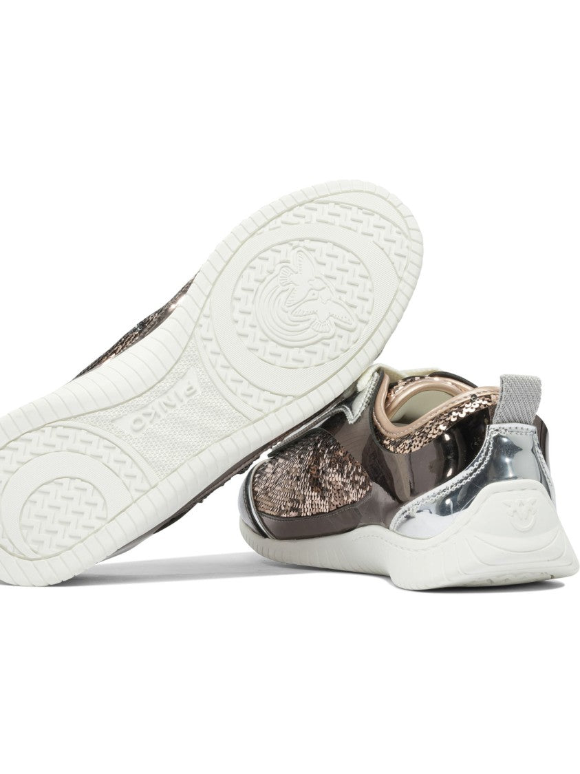 Pinko Slip-On Sneakers With Metallic Finish