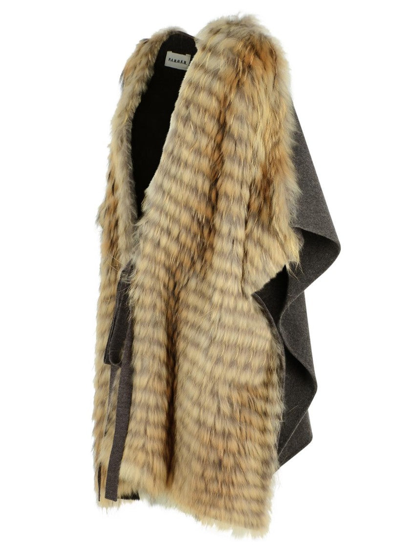 P.A.R.O.S.H. Two-Tone Wool Blend Coat