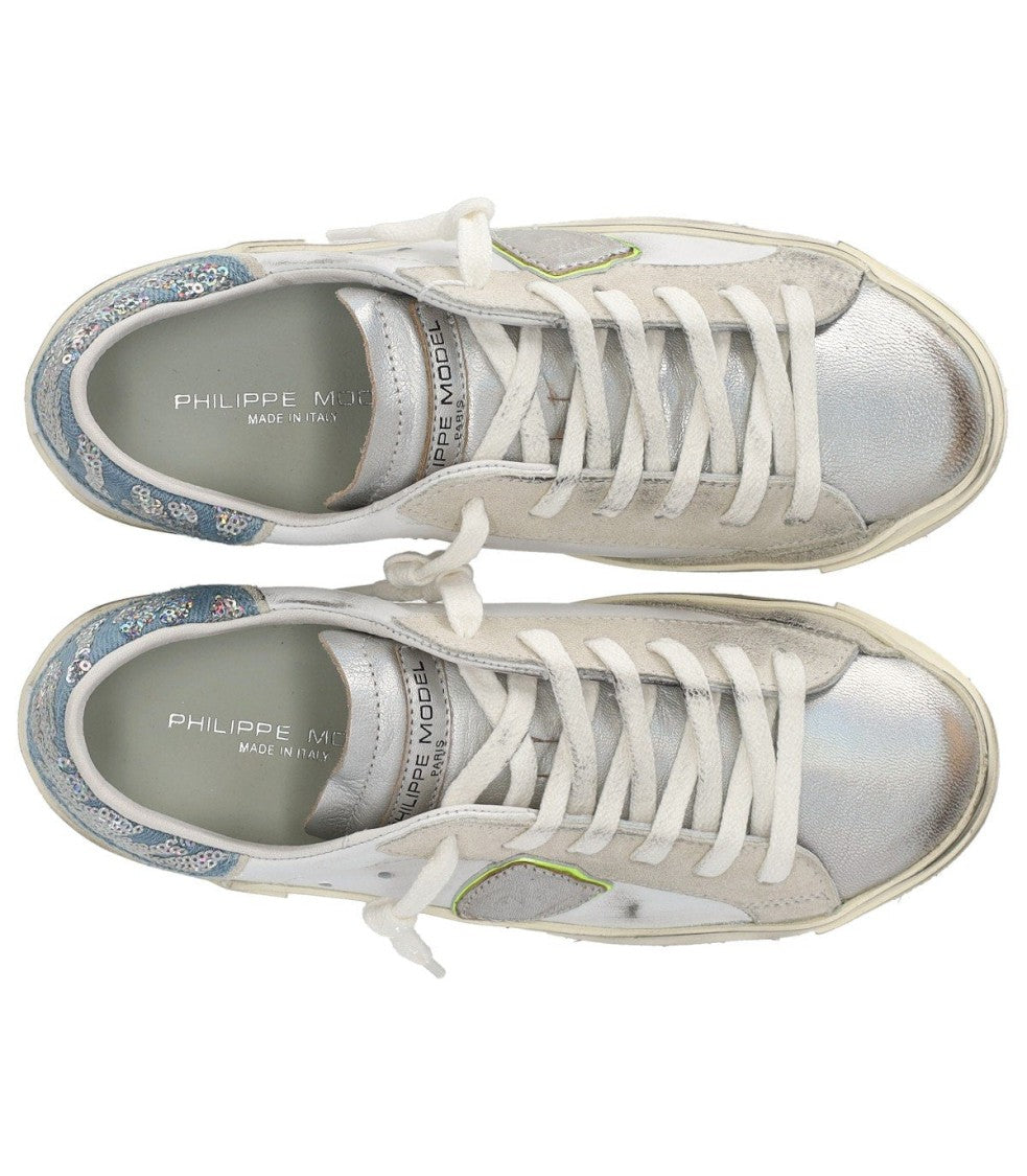 Philippe Model Prsx Metal Sequins White Sneaker