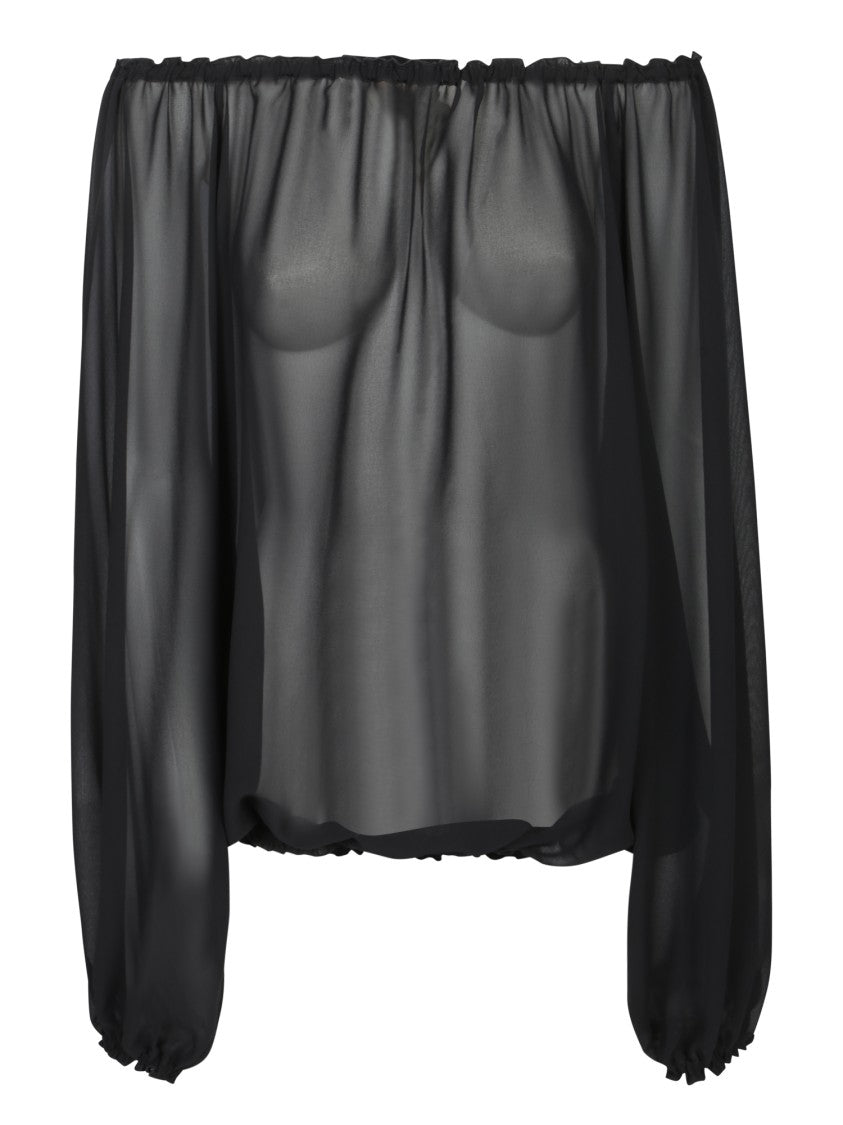 Blanca Vita Scalloped Hem Blouse