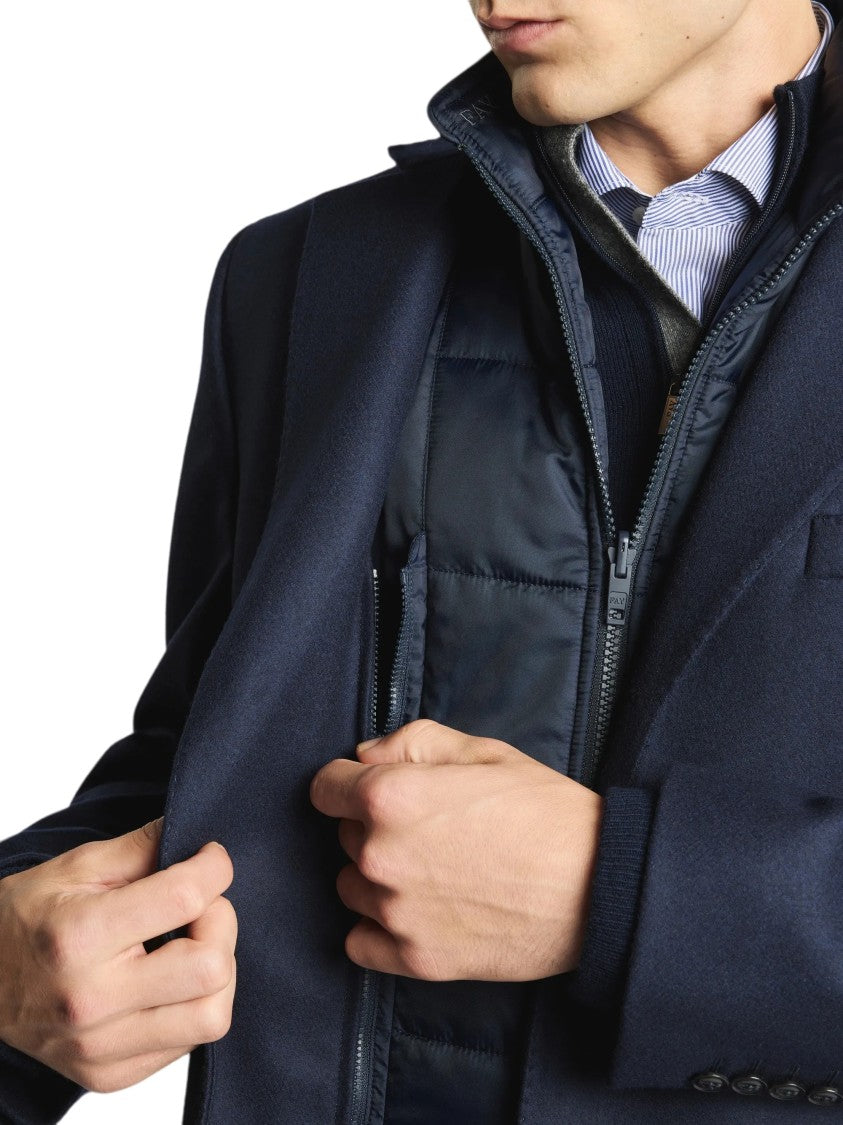 Fay Tailored Inner Down Jacket Three-Button Coat