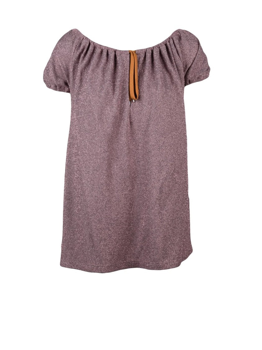 Vivienne Westwood Anglomania Pink Viscose-Blend Gipsi Lamé T-Shirt