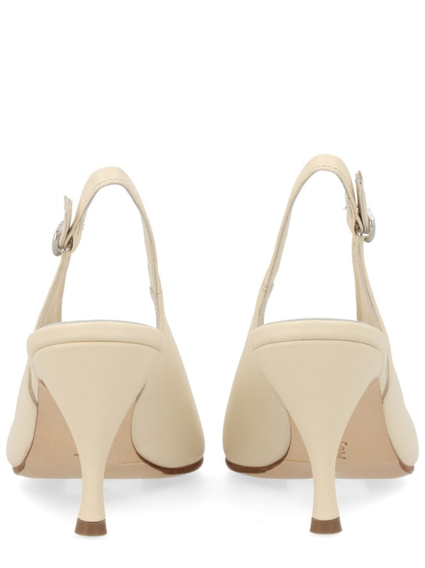 Aeydē Neutrals Pointed Toe Slingback Pumps