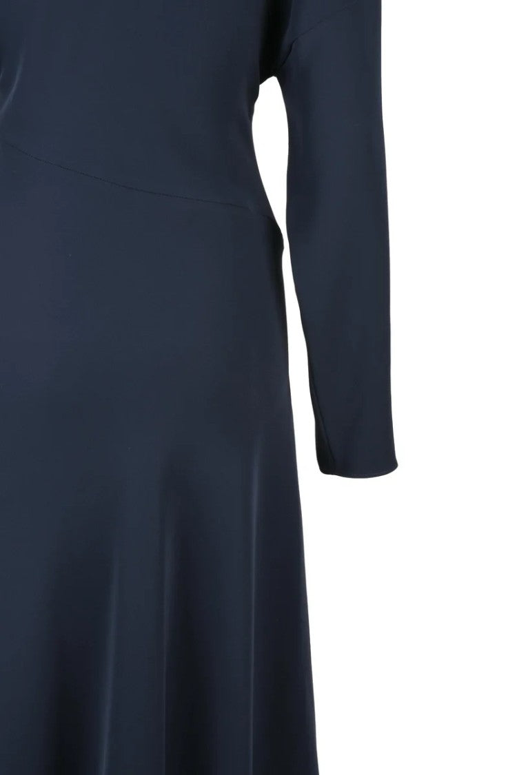 P.A.R.O.S.H. Long Flared Dress Blue - Blue