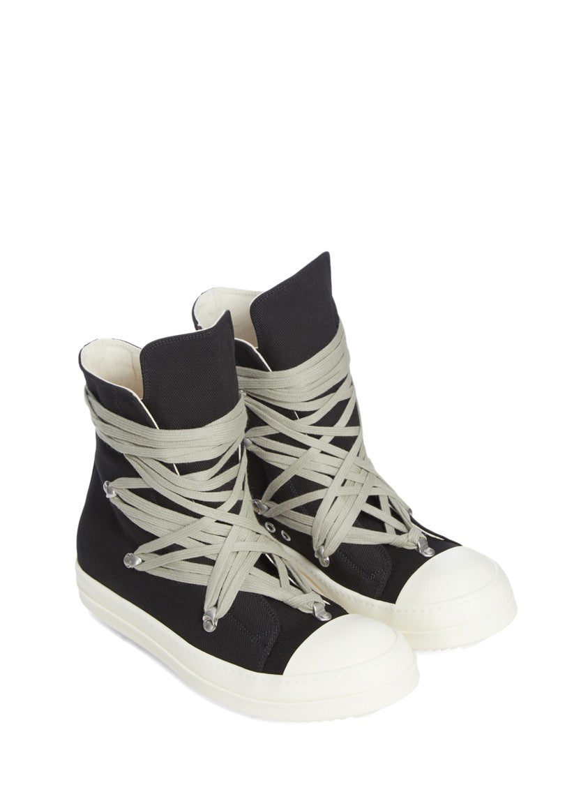 Drkshdw By Rick Owens High-Top Sneakers With Wrap-Around Laces And Back Zipper