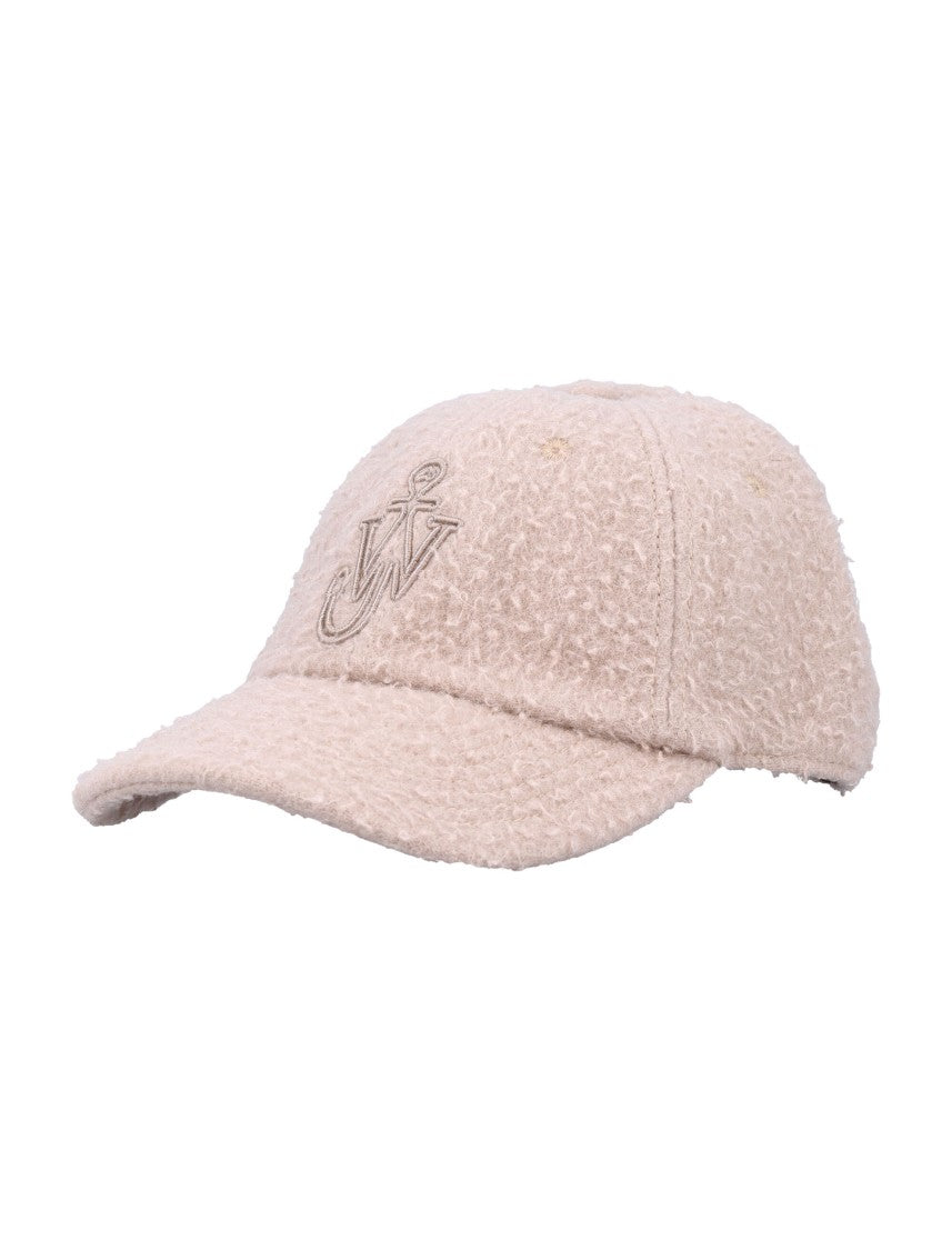 J. W. Anderson Textured Neutral Boucle Baseball Cap