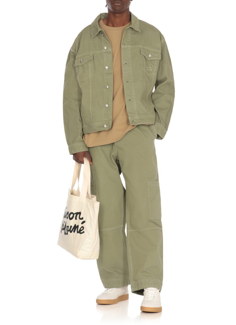 Maison Kitsuné Cotton Jacket With Classic Collar And Flap Pockets