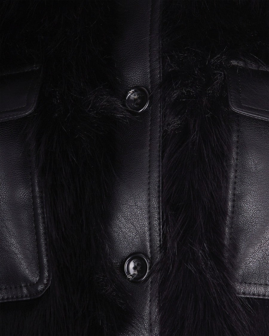 Liu Jo Black Faux Fur Jacket