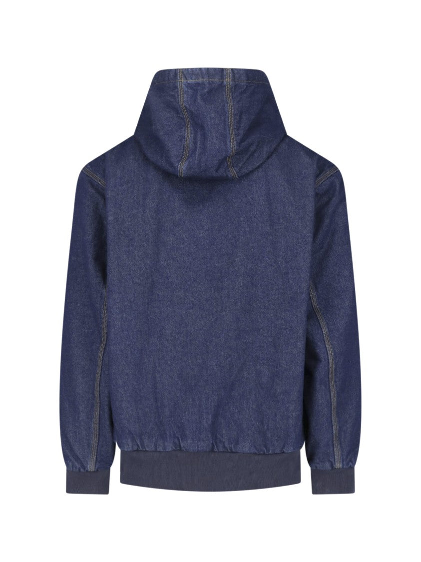 Carhartt Wip Blue Og Active Cotton Denim Hooded Jacket