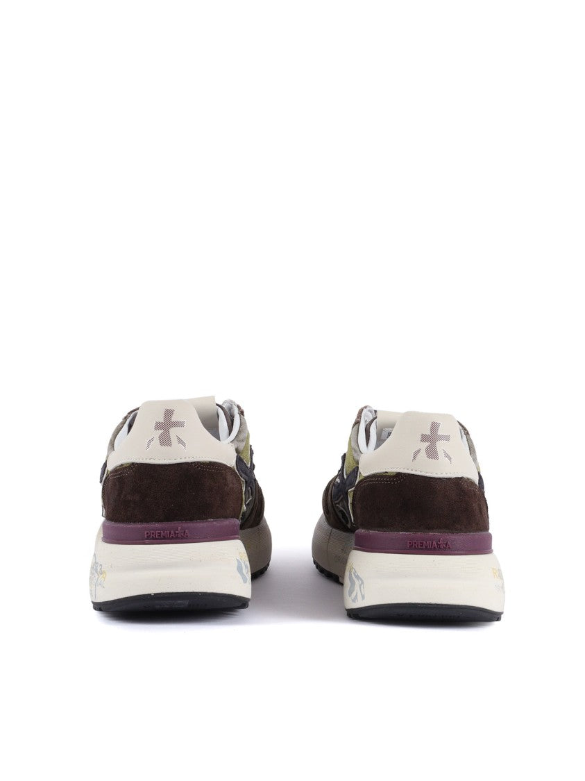 Premiata Mick Green Suede Leather Layered Sneakers