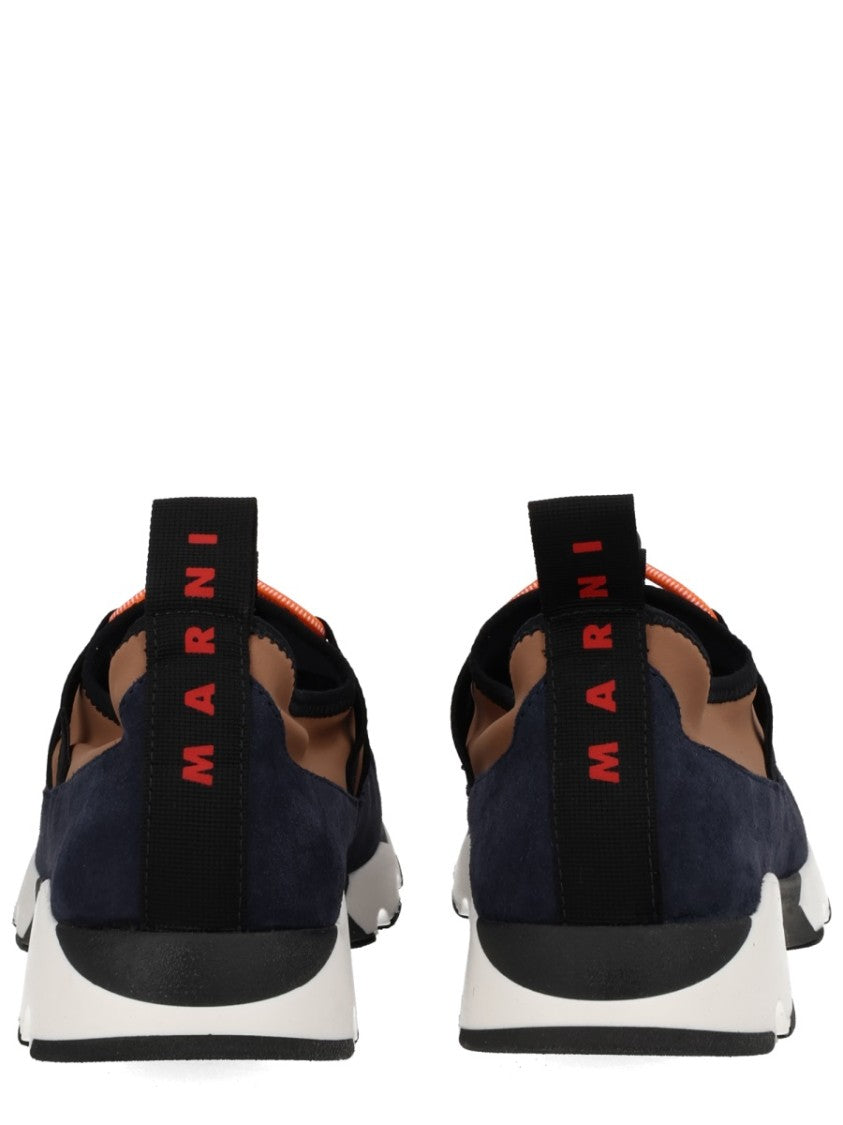 Marni Running Suede Overlays Segmented Sneakers