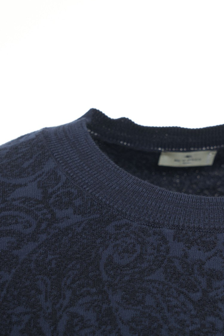 Etro Floral Jacquard Crew Neck Etro Sweater