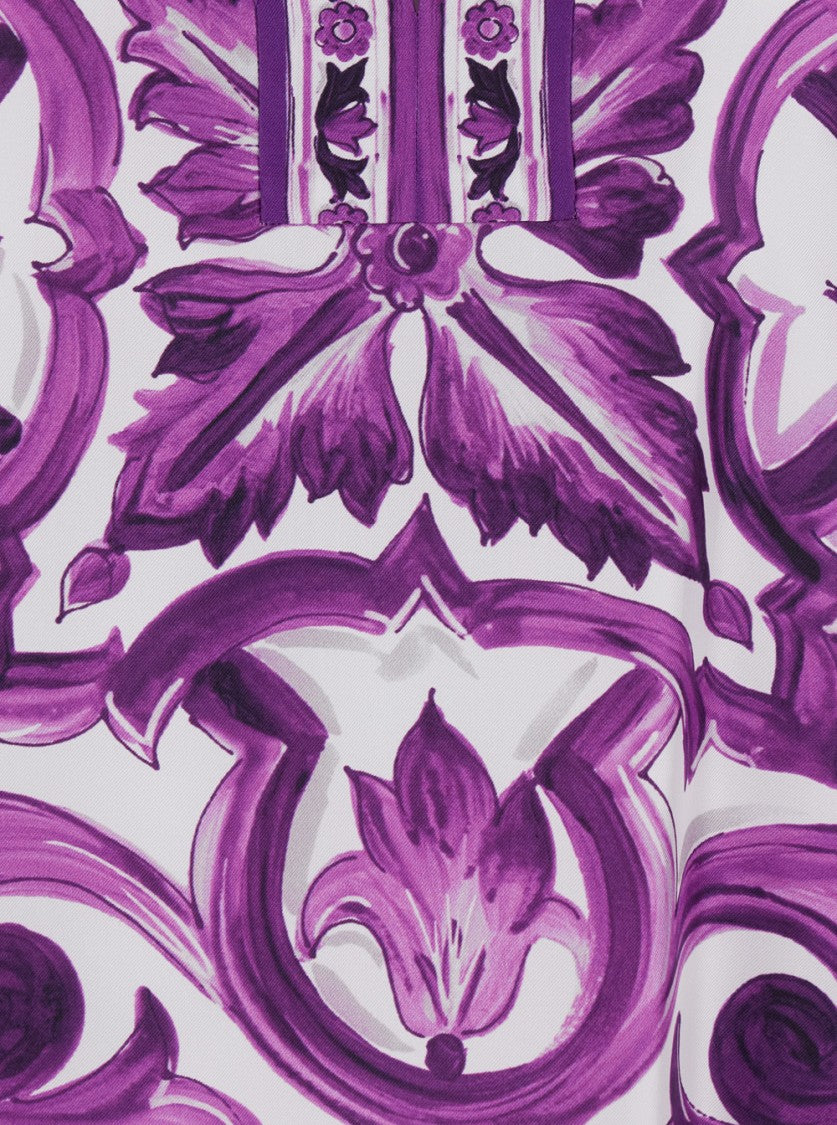 Dolce & Gabbana Violet Dress With Round Neck
