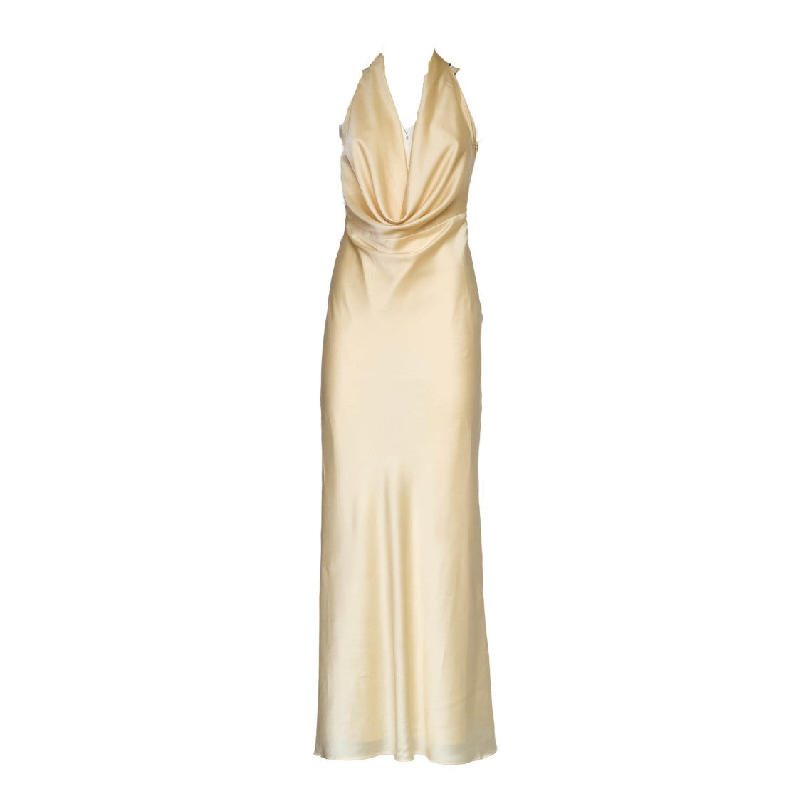 ROTATE BIRGER CHRISTENSEN WOMEN Chiffon Halter Dress Yellow